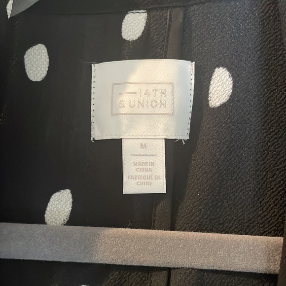 14th & Union black & white polka dot flowy blazer - Picture 2 of 3